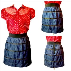 NWOT Jodi Arnold for THE LIMITED Denim Skirt - 10